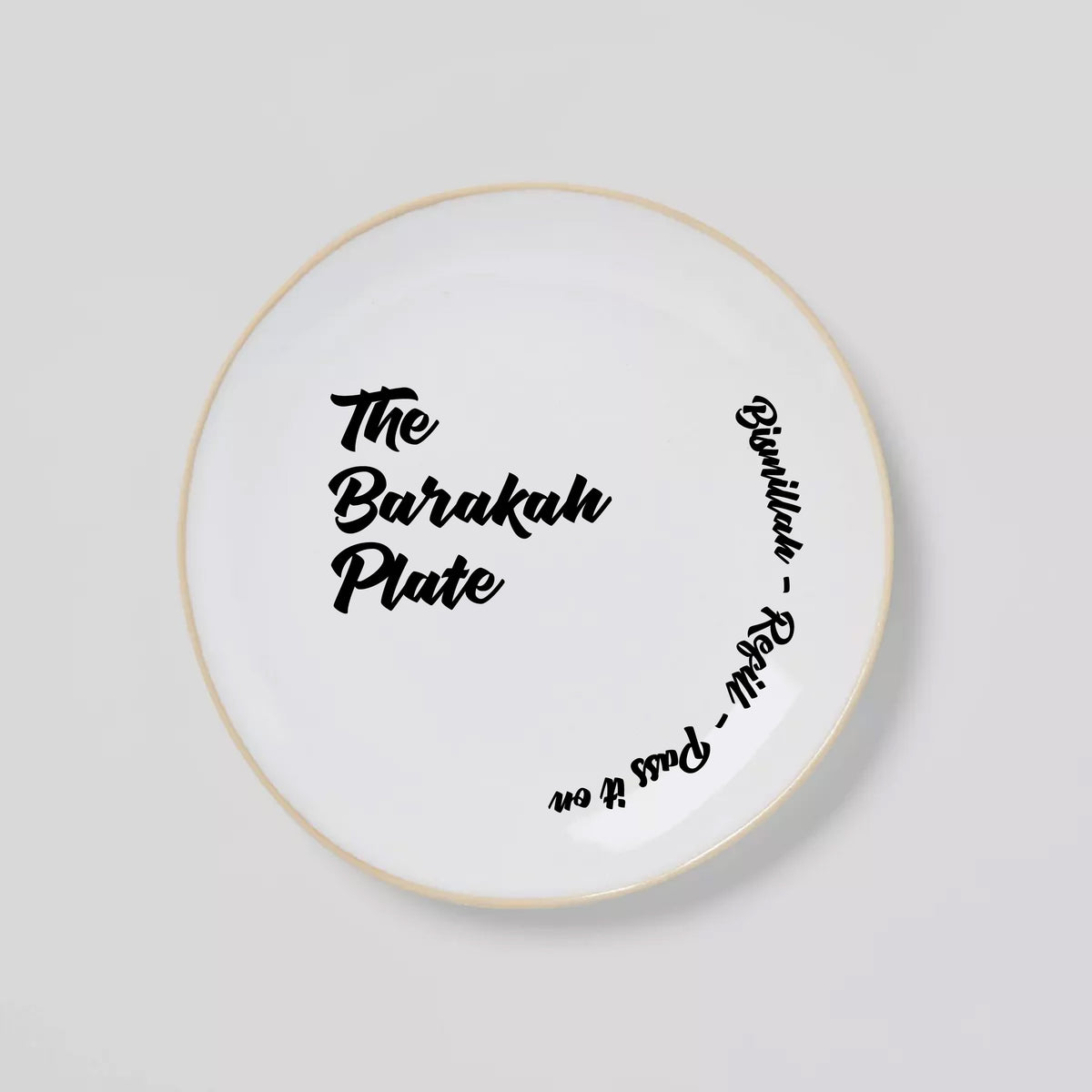 BARAKAH PLATE 1- PORCELAIN