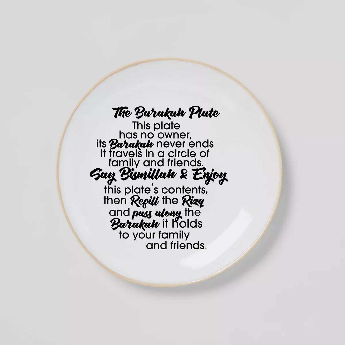 THE BARAKAH PLATE 3