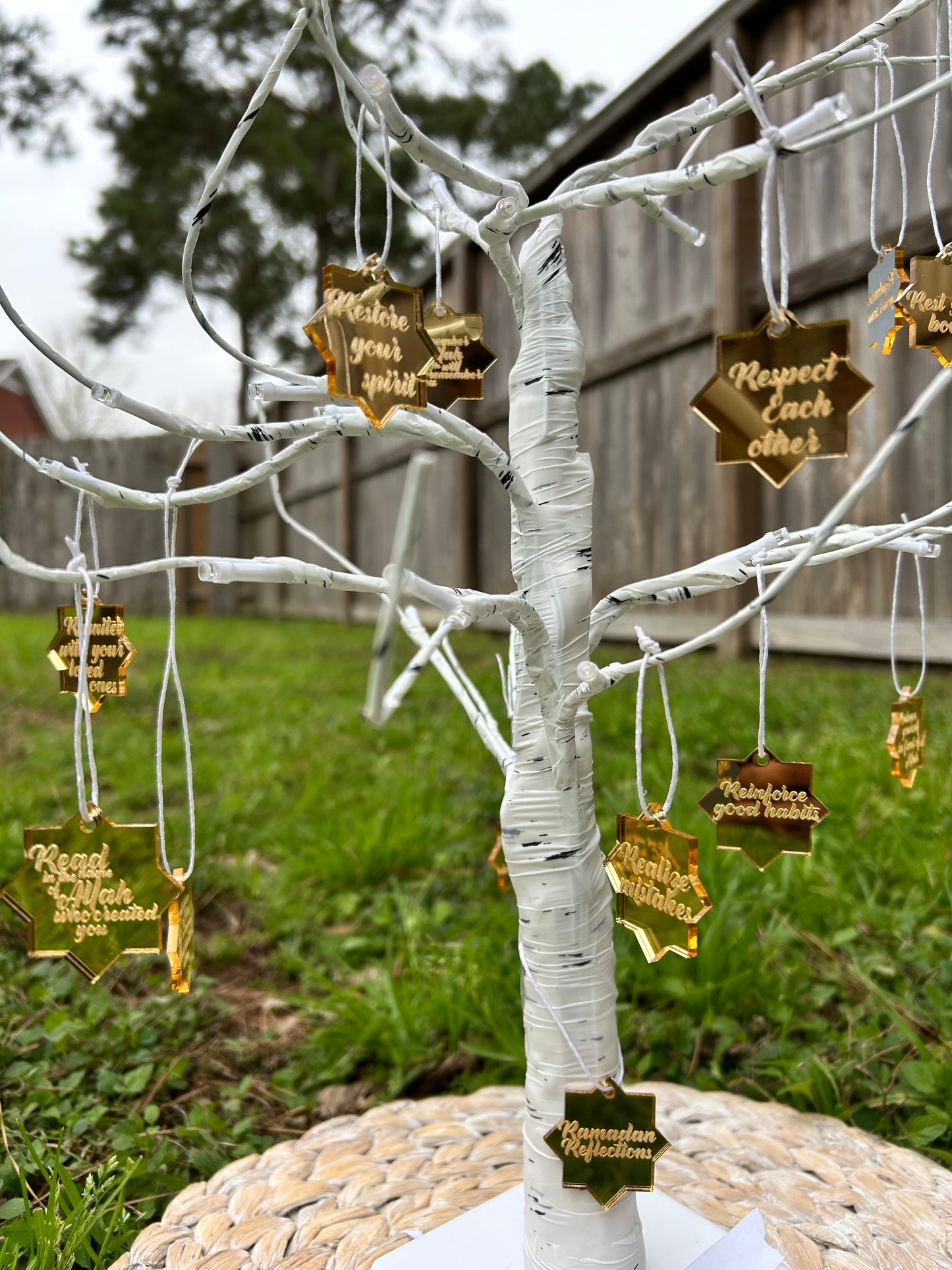 RAMADAN REMINDERS LIGHT UP TREE -small 2 ft
