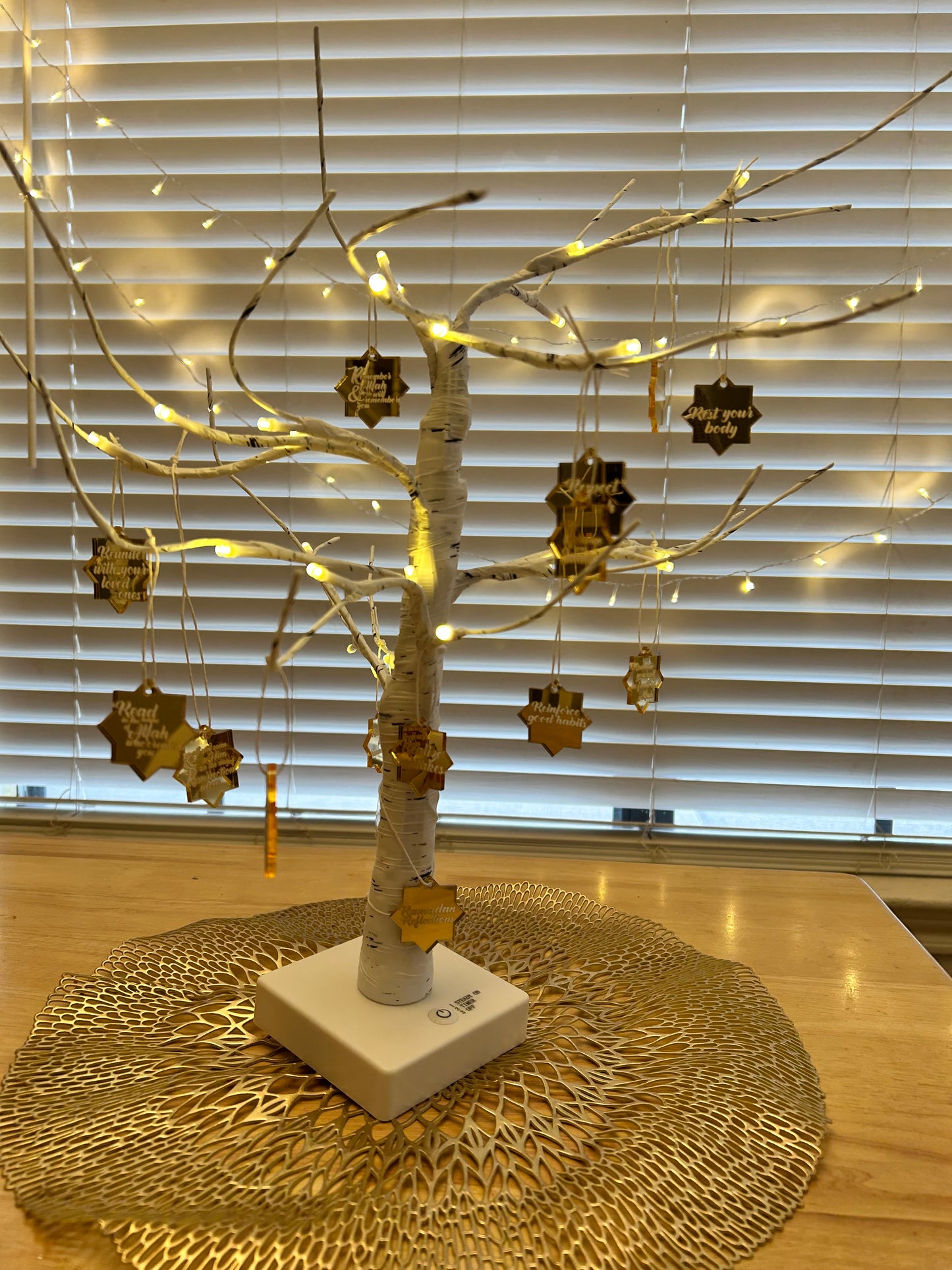 RAMADAN REMINDERS LIGHT UP TREE -small 2 ft